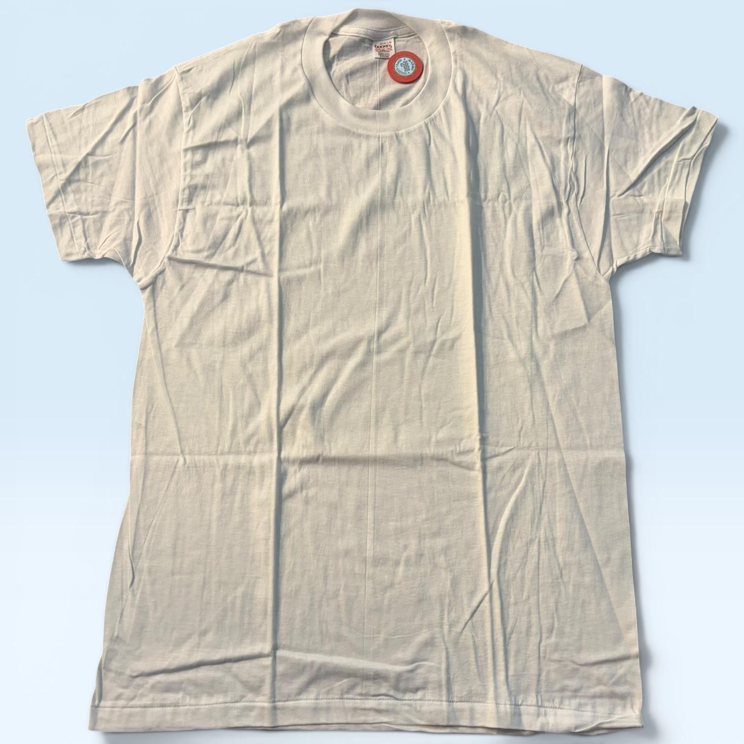 Jockey Shirt Mens Large White Power Knit Blank Tee T-Shirt Crewneck USA