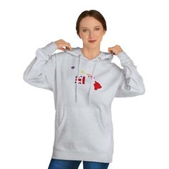 State Love-Hawaii Red/Blue Variation Unisex Hooded Sweatshirt