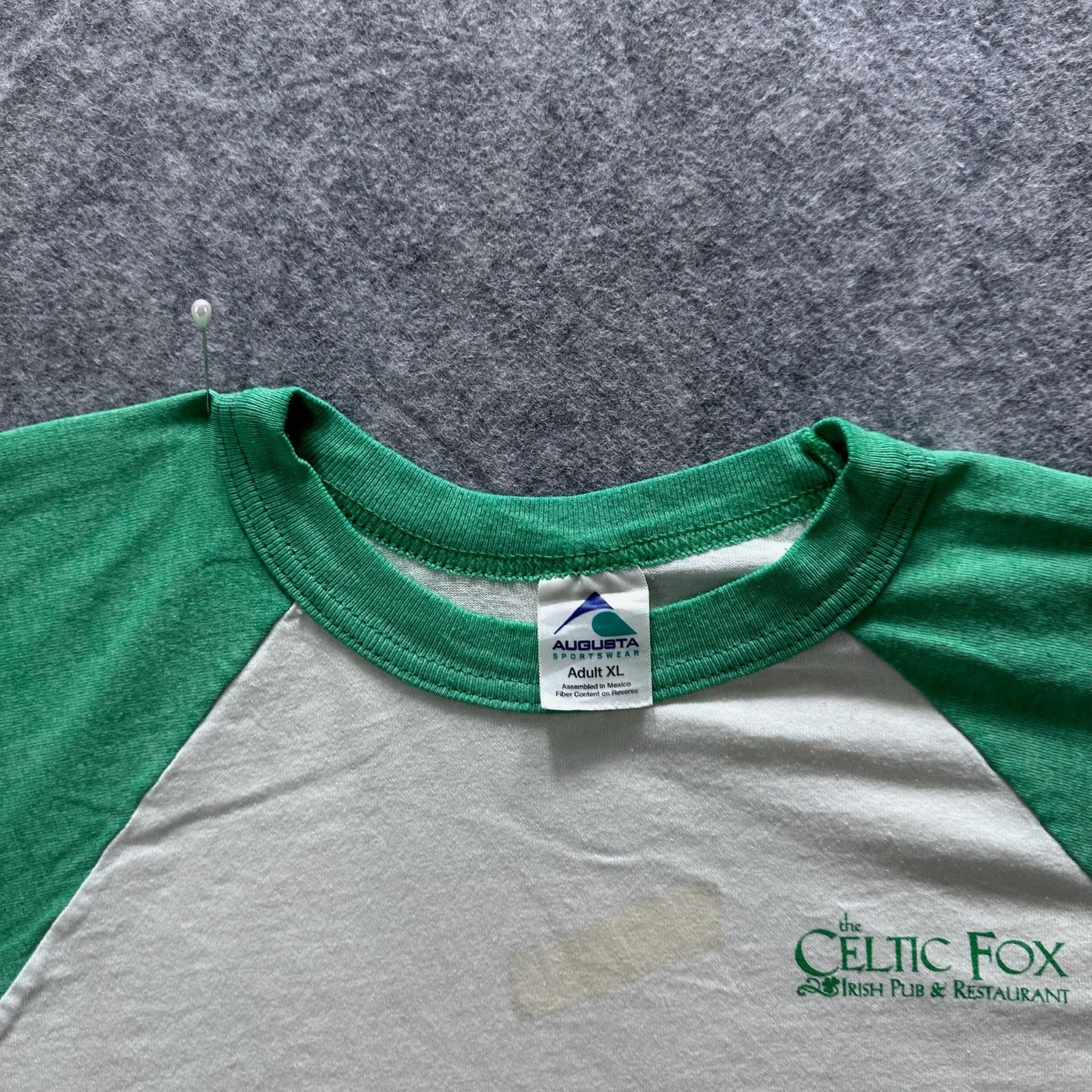 Vintage Augusta Sportswear Shirt Mens XL White Celtic Fox Logo Tee Raglan gallery