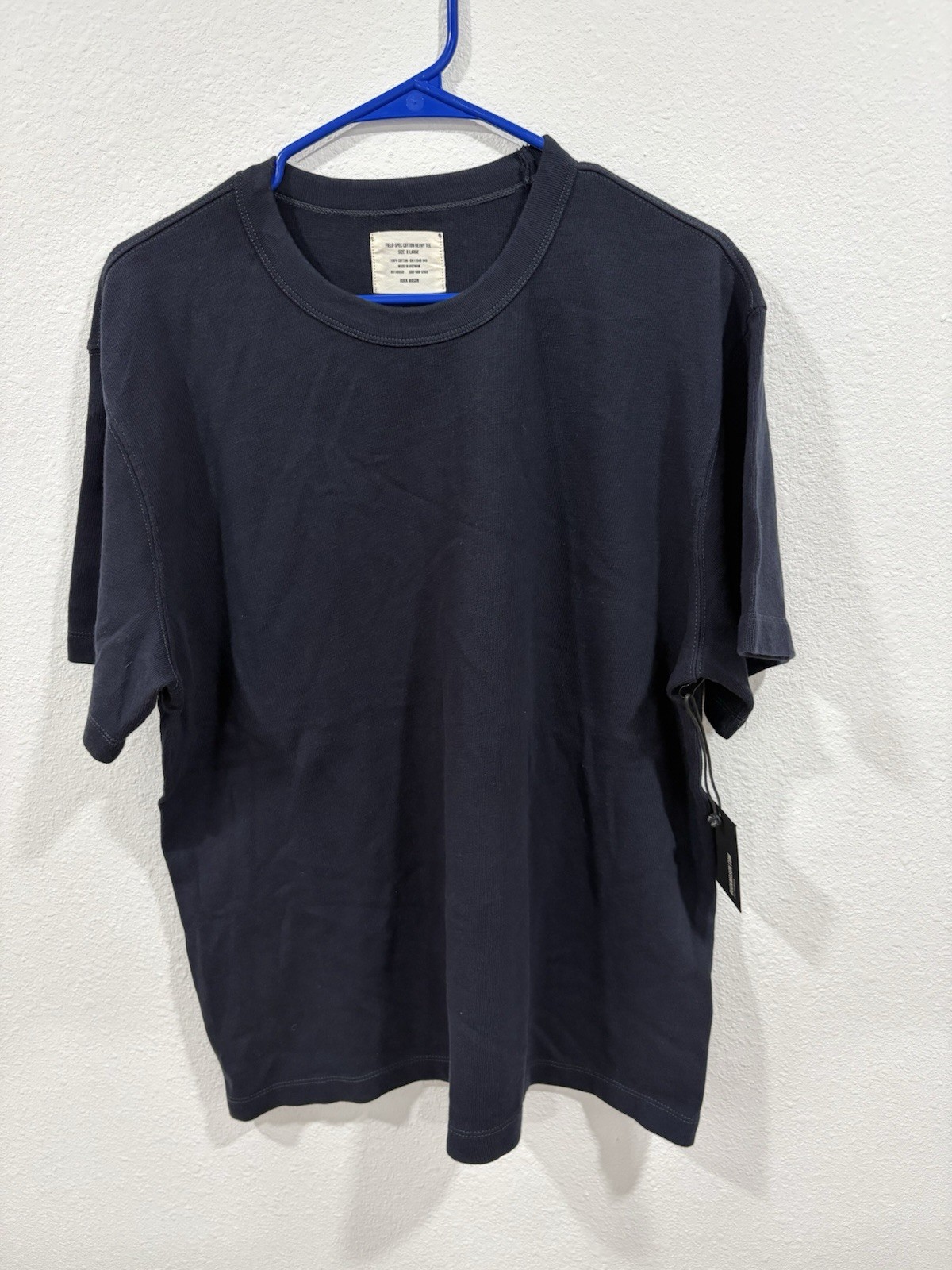 NWT Buck Mason Men’s Dress Navy Field Spec Cotton Heavy Tee XL Retail $62 gallery