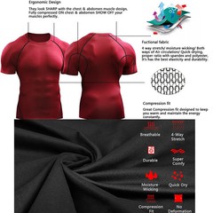 2026 Men’s Compression T-Shirt Quick Dry Athletic Gym Fitness Running Top Gift