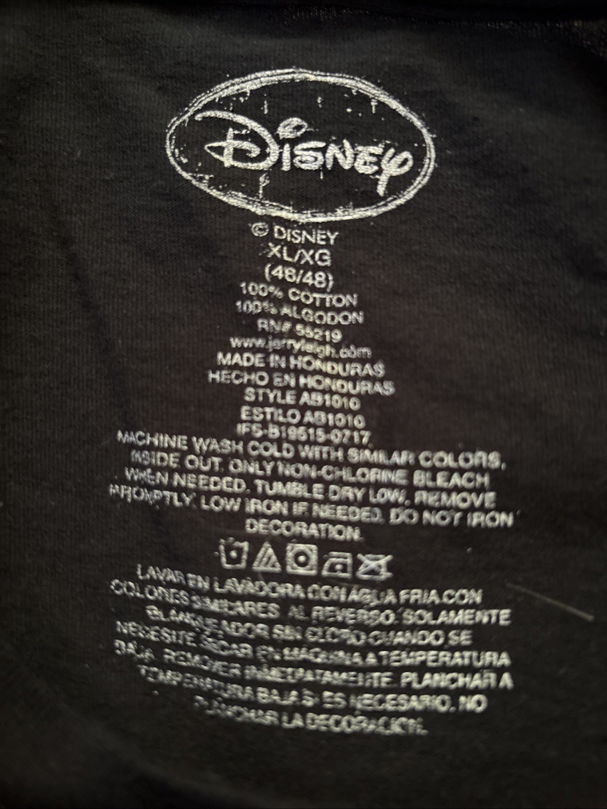 Disney T-Shirt XL (46/48) Mickey Mouse Rainbow Graphic Black Short Sleeve gallery