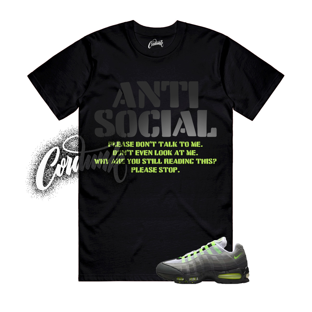 Air Max 95 Big Bubble Neon Black Yellow Cool Grey 2025 T Shirt Match AS gallery