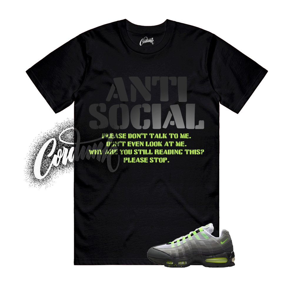 Air Max 95 Big Bubble Neon Black Yellow Cool Grey 2025 T Shirt Match AS