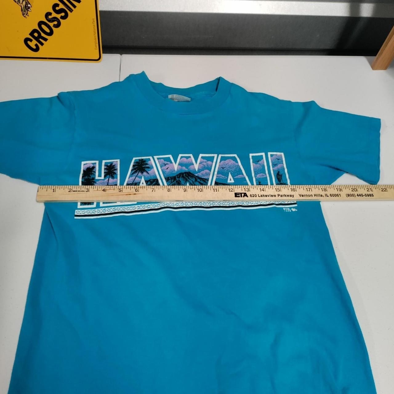 Hawaii Vtg 90s Hanes Destination Tee Teal Color A261ed gallery