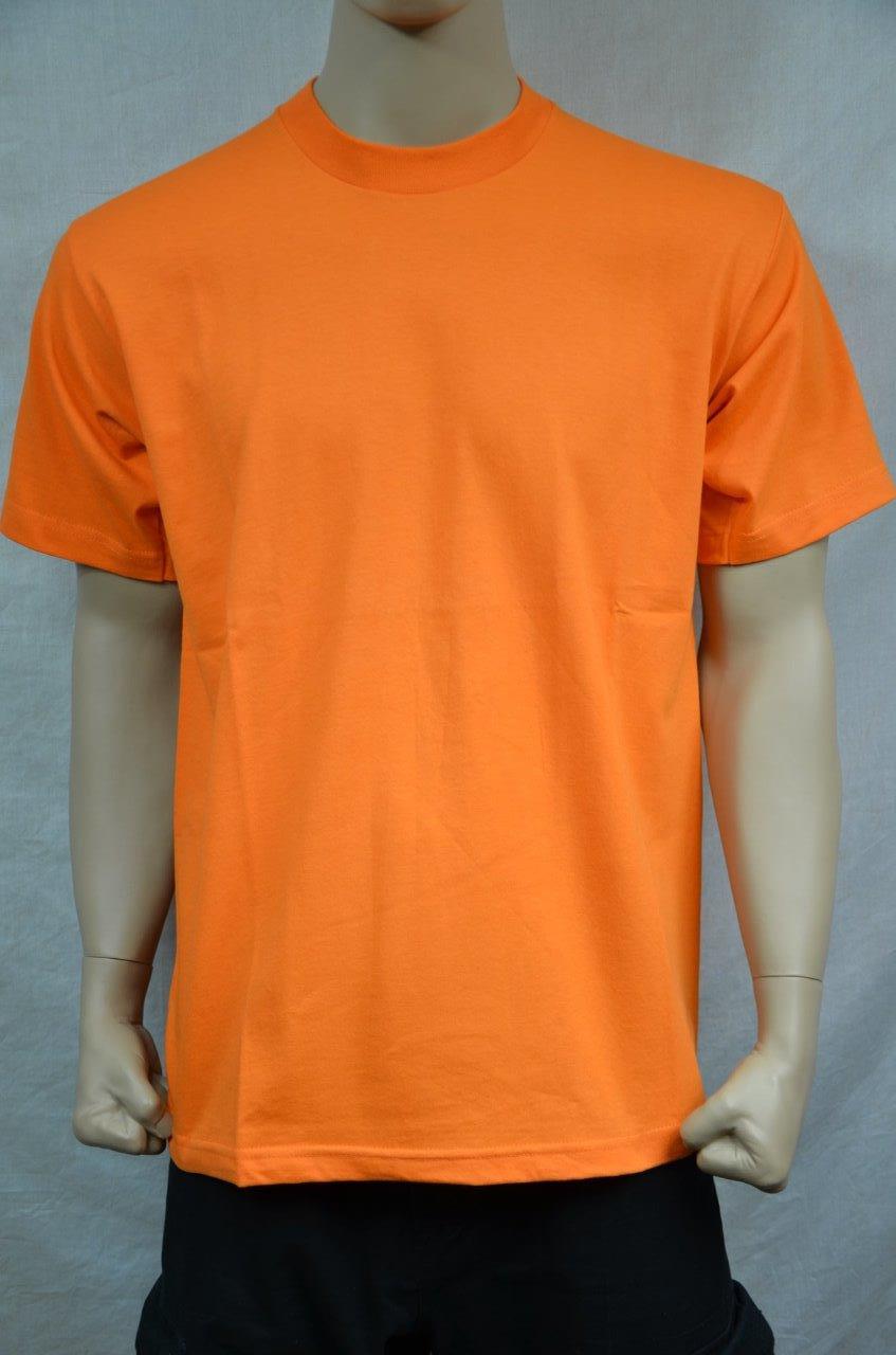 2 NEW PRO5 SUPER HEAVY WEIGHT T-SHIRT ORANGE TEE PLAIN BLANK COTTON S-7XL gallery