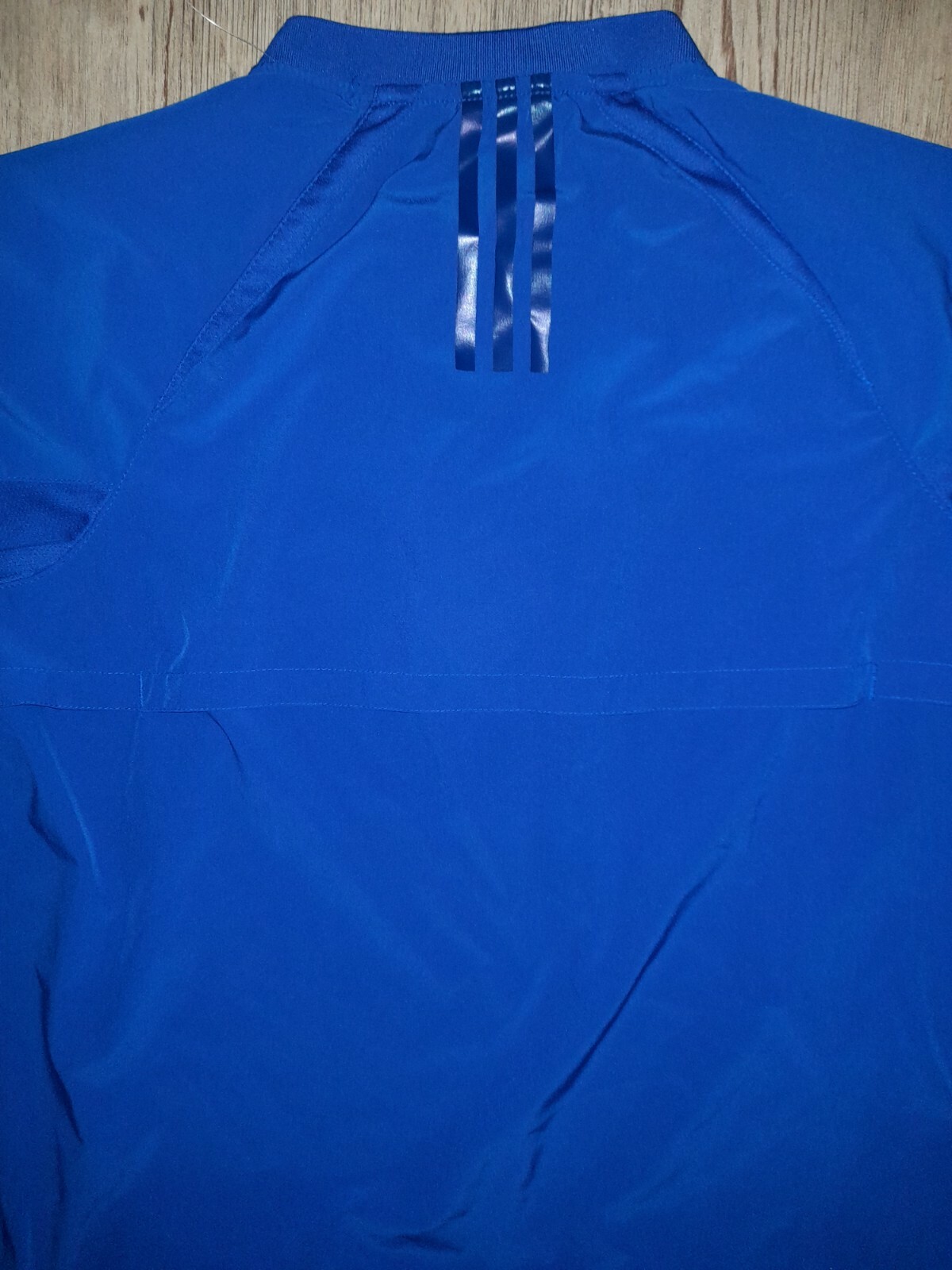 ADIDAS Mens 3 Stripes Half Zip Sports Tee Adjustable Drawstring Size Smal Vented gallery