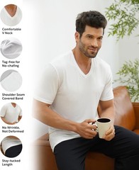 DAVID ARCHY Men Undershirts Micro Modal Ultra Soft T-Shirts Stretch Moisture