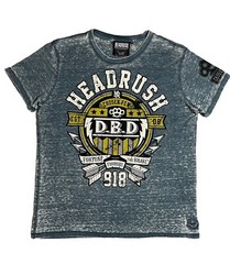 NICE!! Headrush Men’s Size 2XL Distressed Blue S/S T-Shirt MMA Y2K P-6