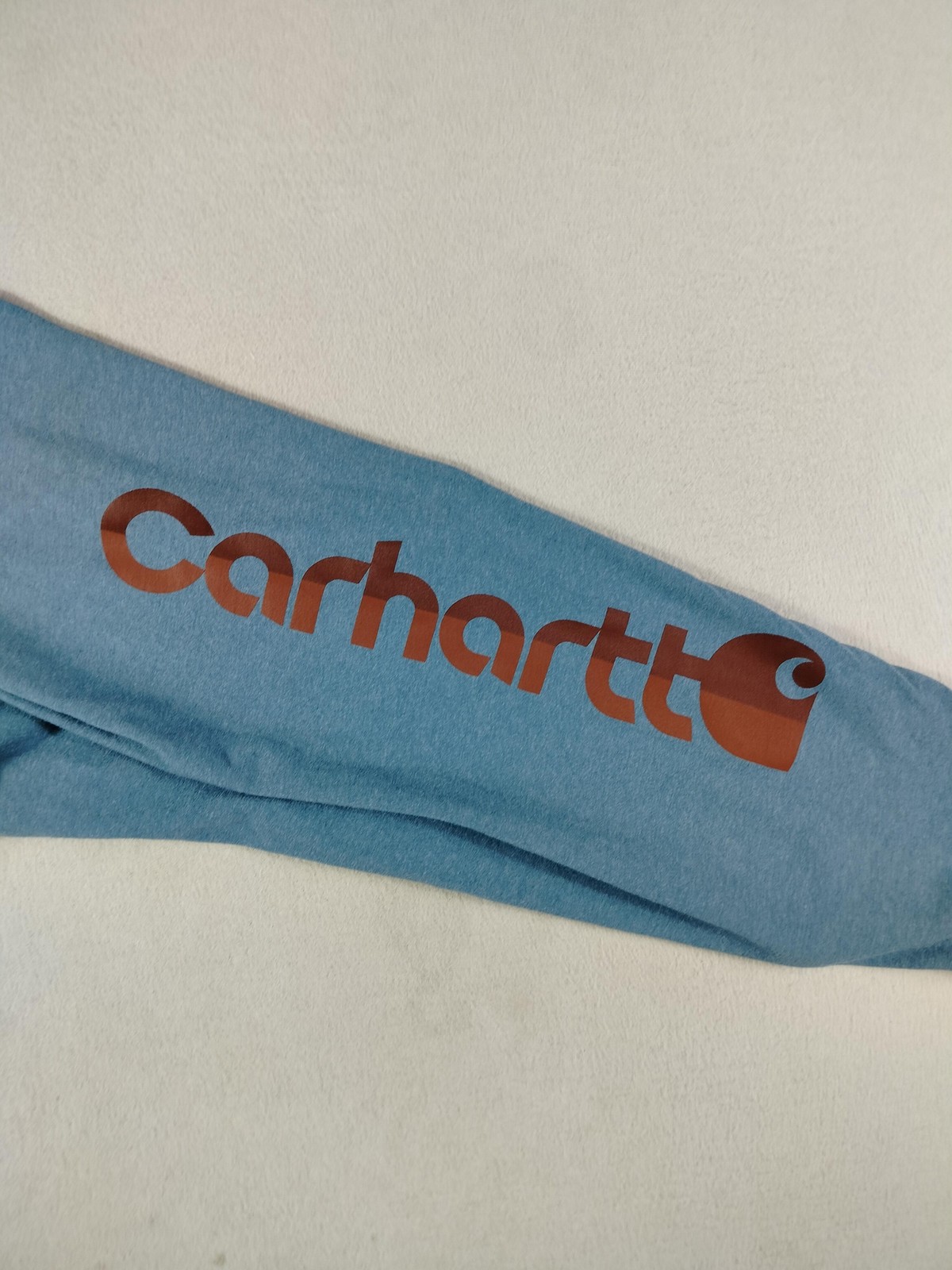 Carhartt Shirt Mens 2XL Blue Long Sleeve Pocket Graphic Loose Fit Workwear Tee gallery