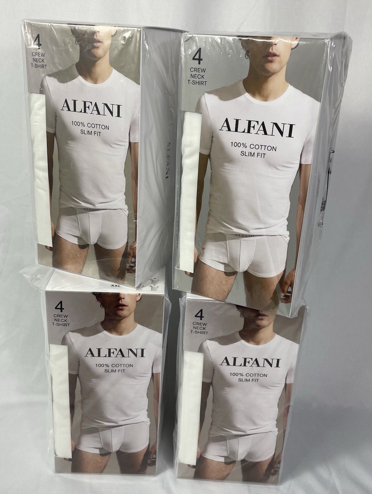 ALFANI Lot of 4 Men's XXL 4-Pack Slim-Fit Solid Cotton Undershirts 16 Total NWT gallery