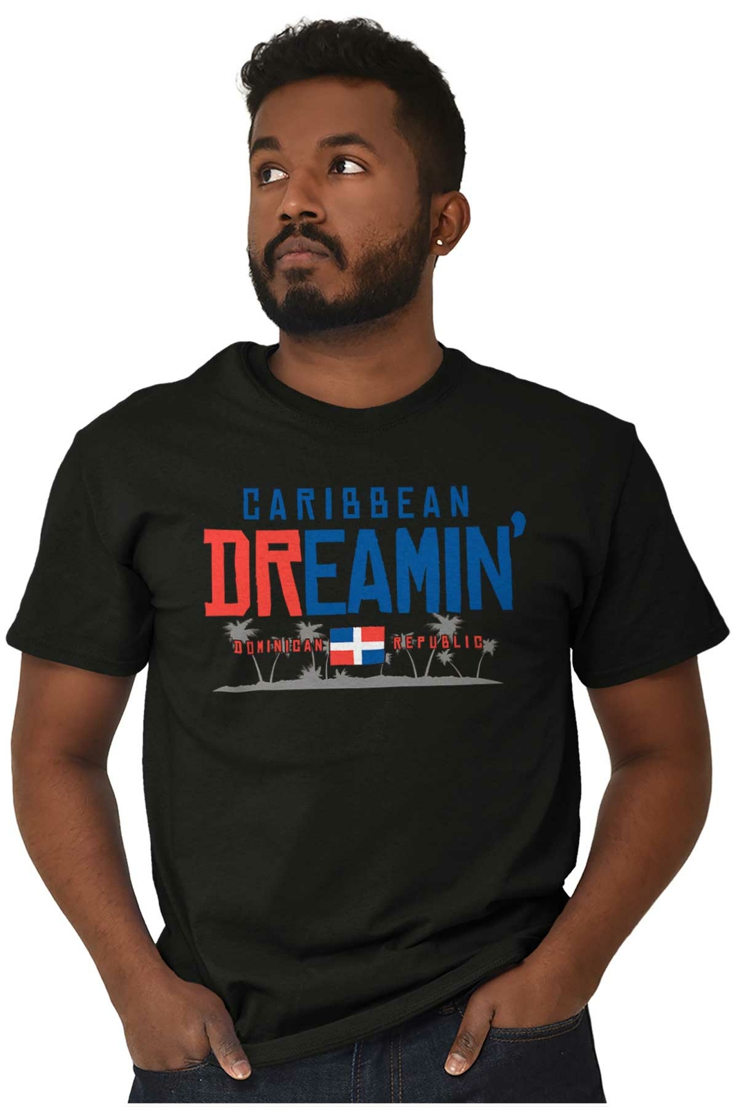 Dominican Republic Flag Colors Caribbean Womens or Mens Crewneck T Shirt Tee gallery
