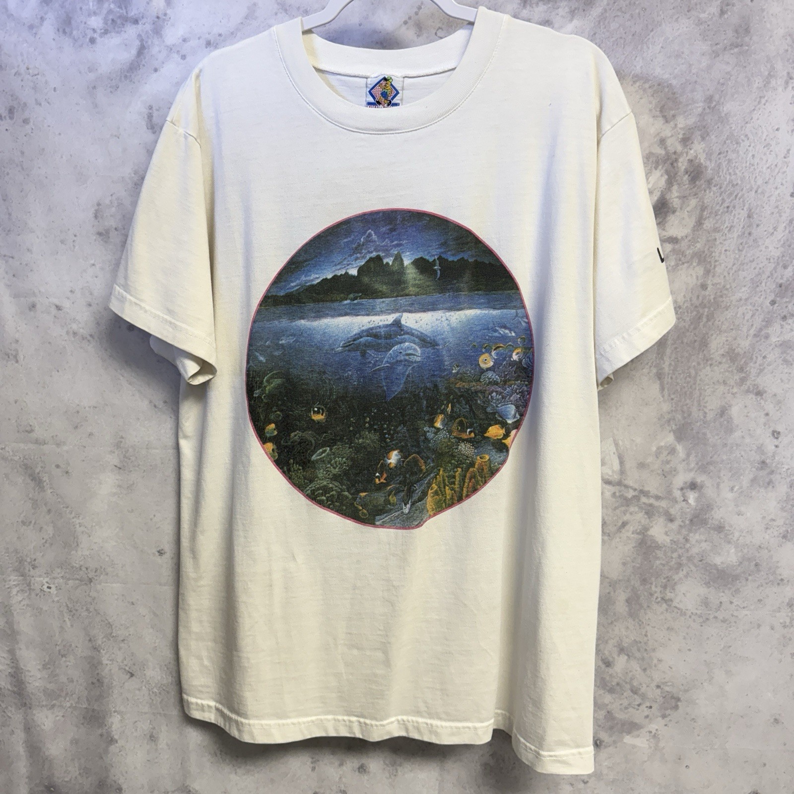 Vintage Nature T Shirt XL 23x29.5 White Y2K 90s Ocean Sea Life gallery
