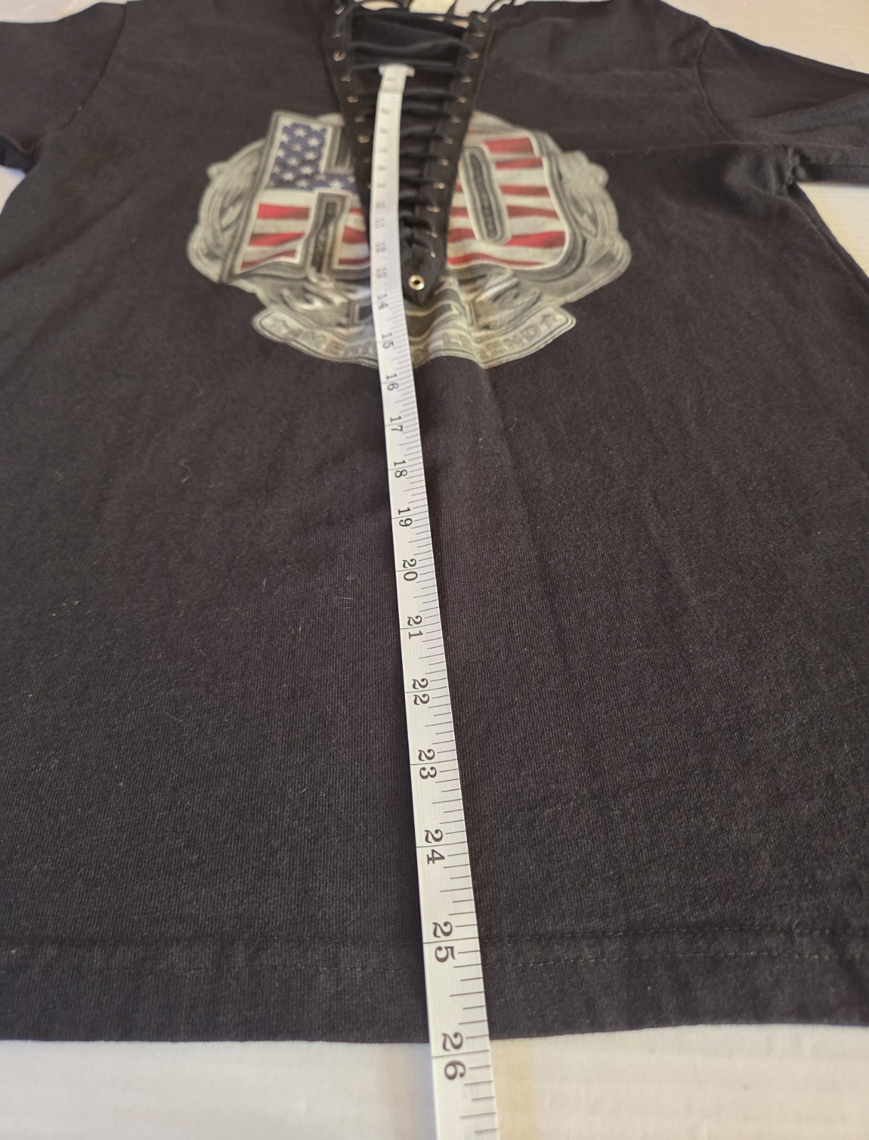 Harley Davidson Lace Up Shirt Size M gallery