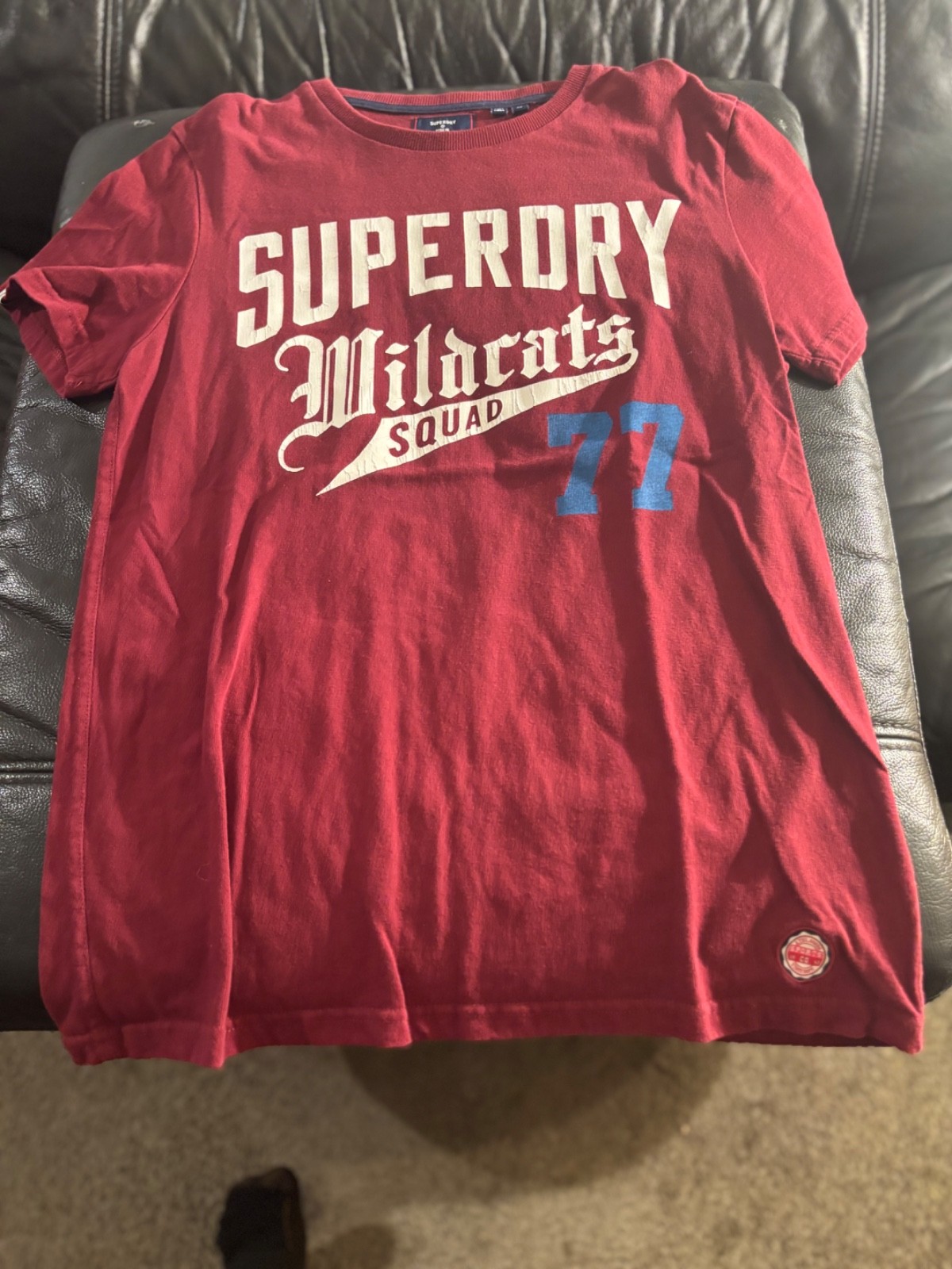 Superdry red t shirt motorcycle Japan brand Med nice studio wardrobe sale gallery