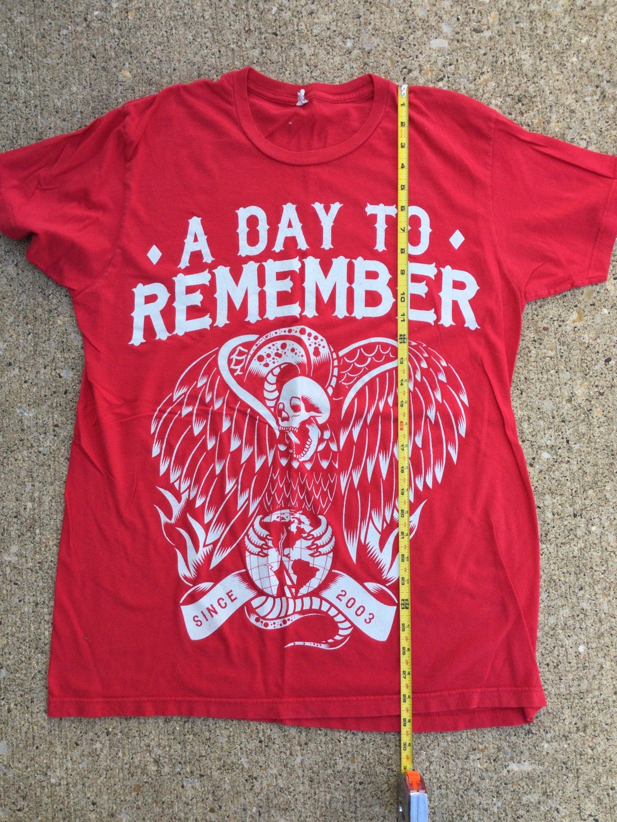 A Day To Remember Tshirt Eagle Snake Optima Men’s Size L Slim Fit Red/White gallery