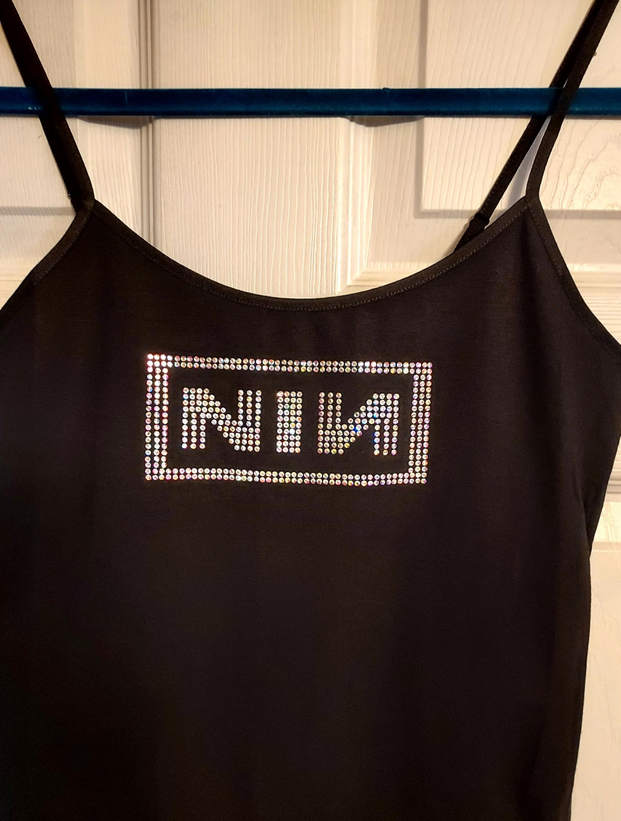 Nine inch nails Tank Top Rhinestones That Change Color. Nin Tank Shirt Any Size gallery