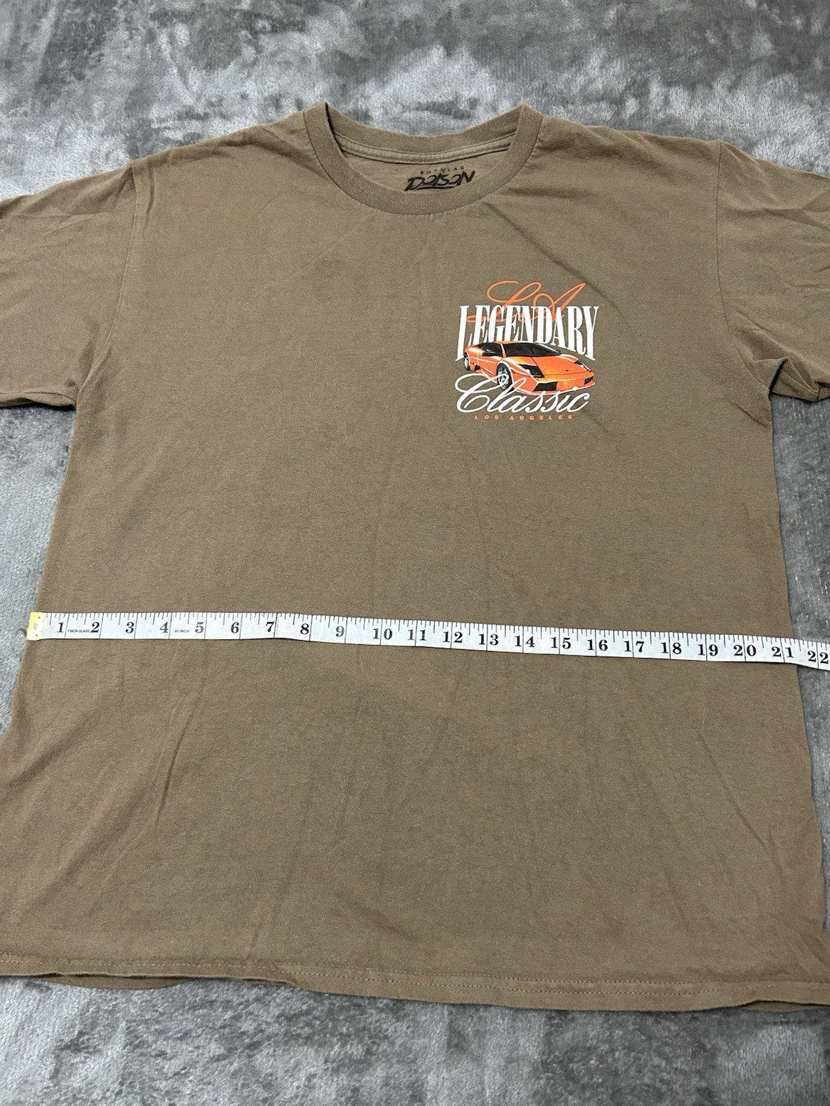 Popular Poison Men's Brown Cars Graphic Print Short Sleeve Crew Neck T-Shirt L gallery