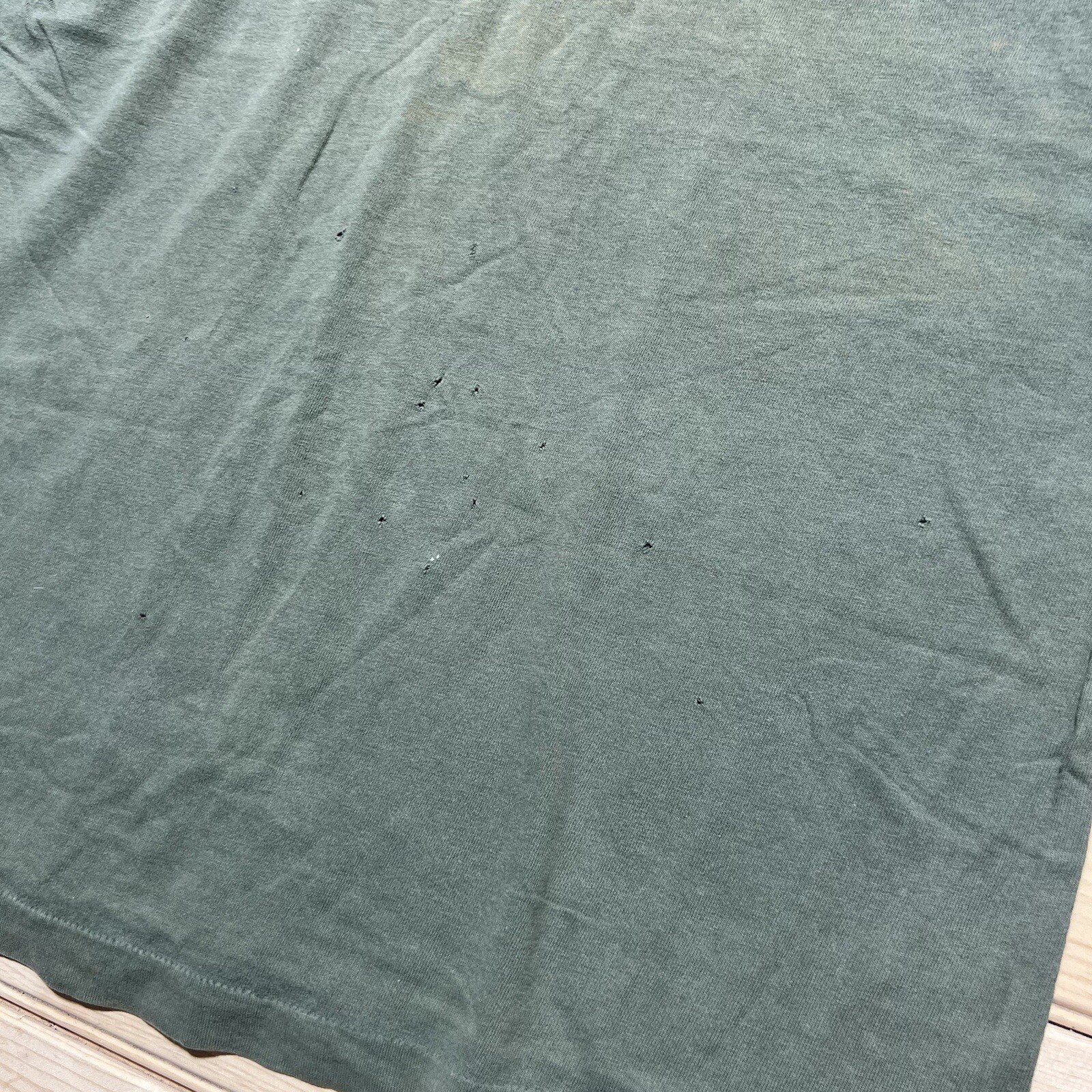 Vintage 90s “ Many Point ” Scout Camp Faded Green Single Stitch Shirt Size XL gallery