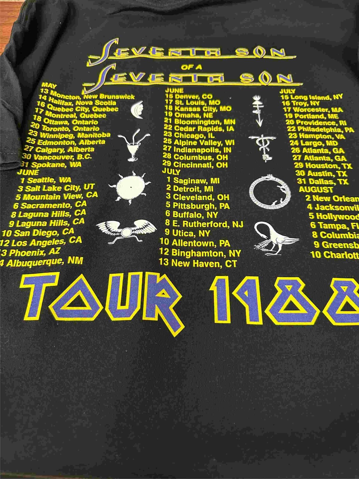 Iron Maiden Can I Play With Madness 7th Son of a 7th Son Tour 1988 Black Sto2XL gallery