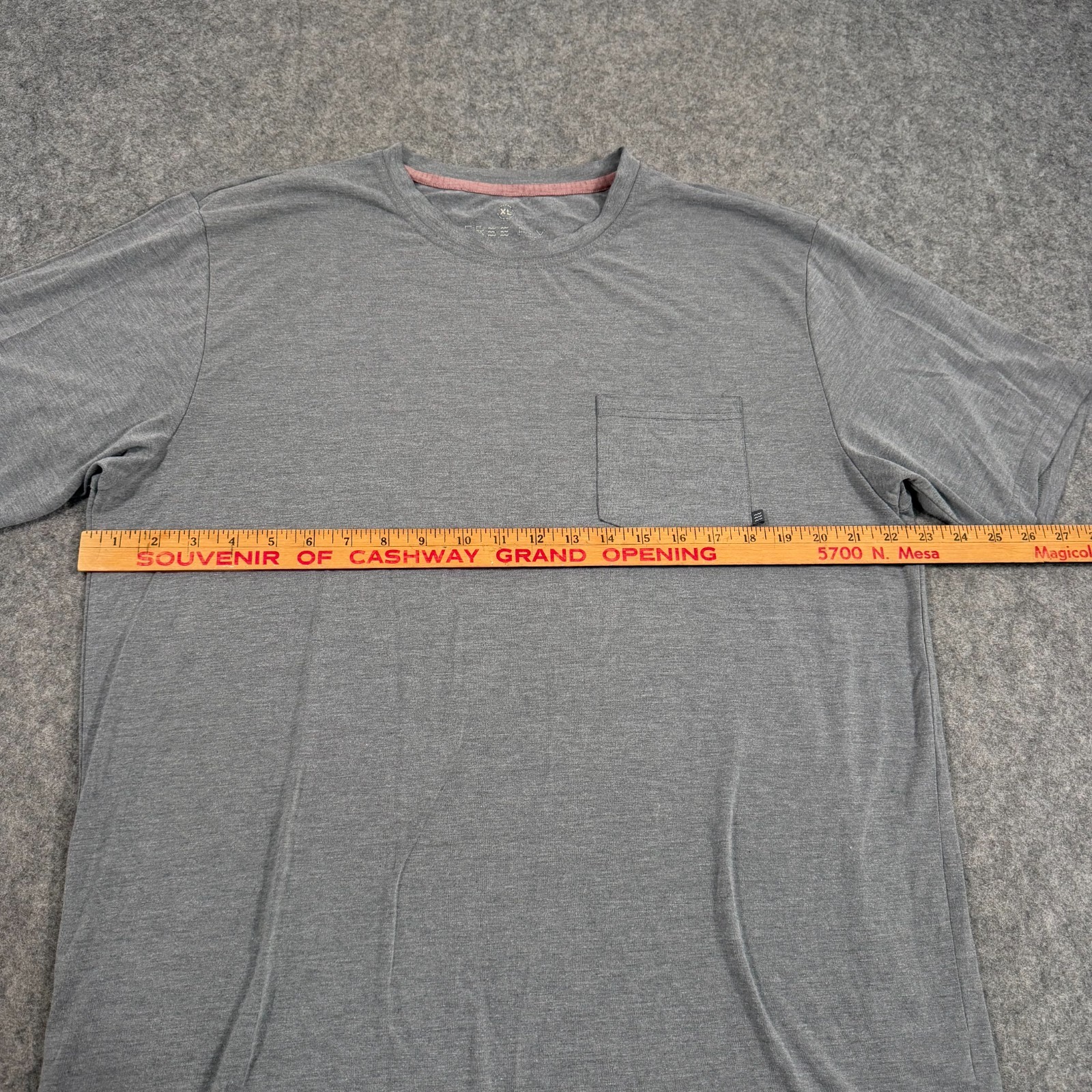 Free Fly Heather Gray Bamboo Short Sleeve Pocket Tee T-Shirt Men's Size XL gallery