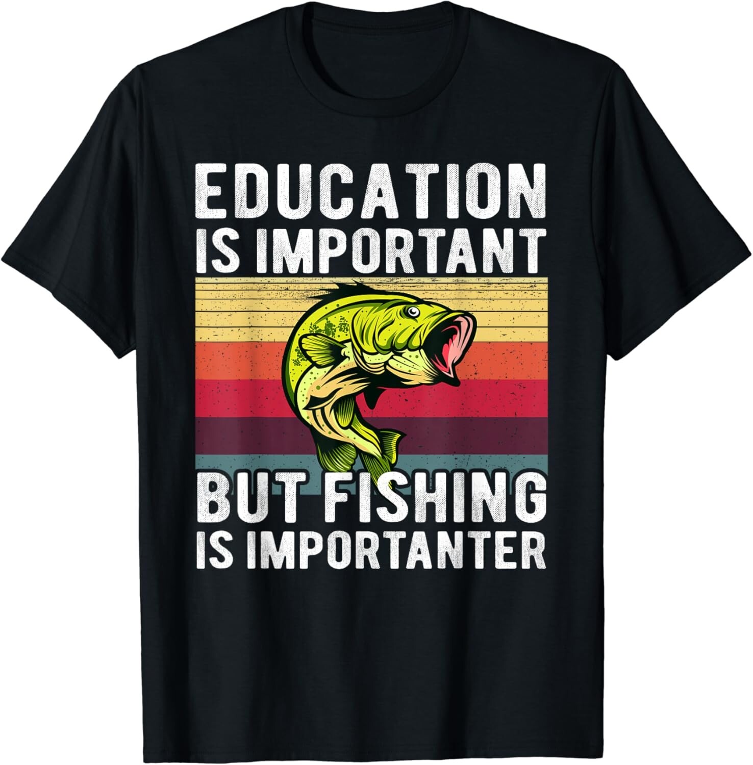 Education Is Important But Fishing Is Importanter Fishing Gift Unisex T-Shirt gallery