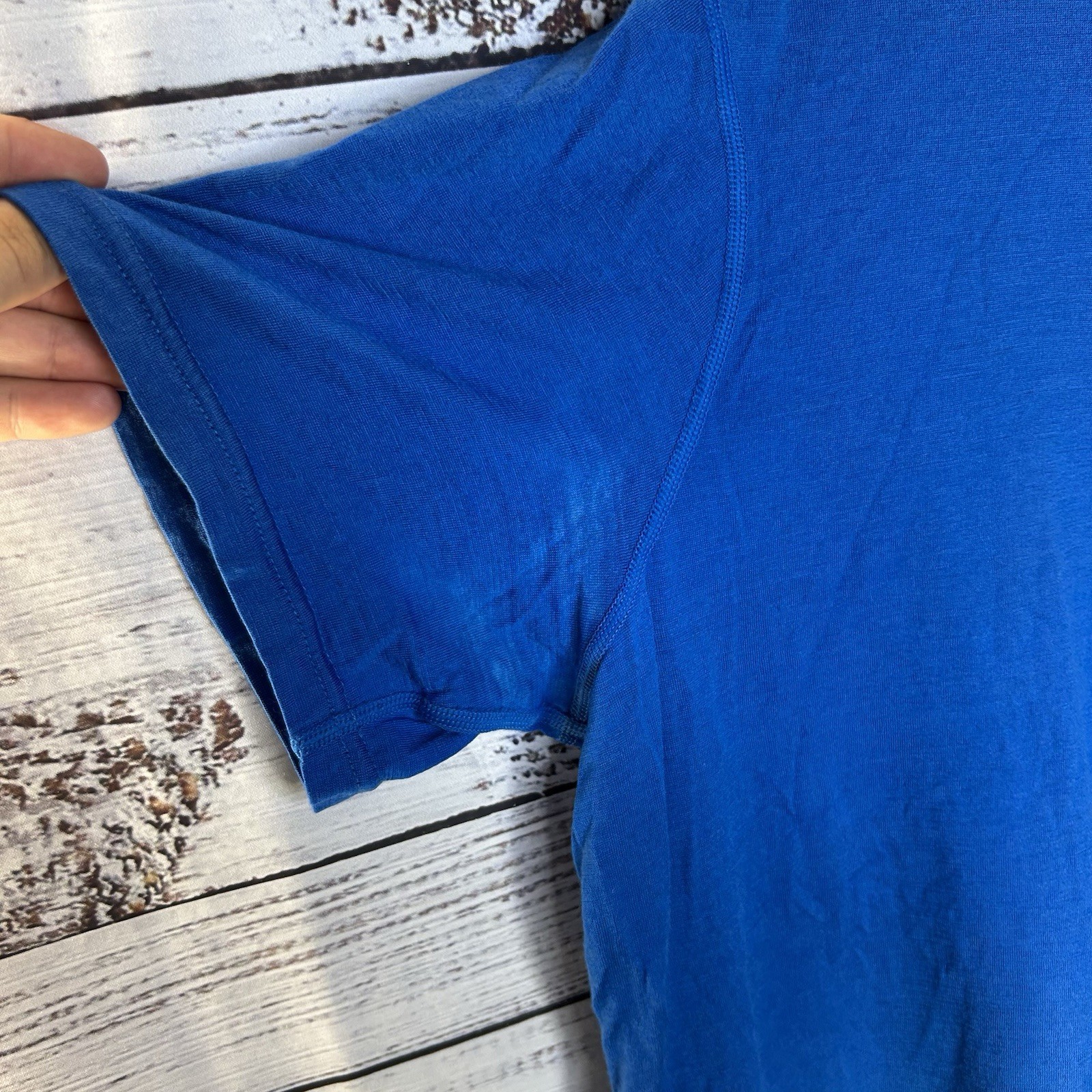 Woolx Blue Endurance Tee Merino Wool Short Sleeve T-Shirt Men’s Large (flaws) gallery