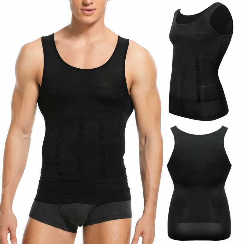 Men Slimming Body Shaper Vest Abs Abdomen Compression Shirts Workout Tank Tops gallery