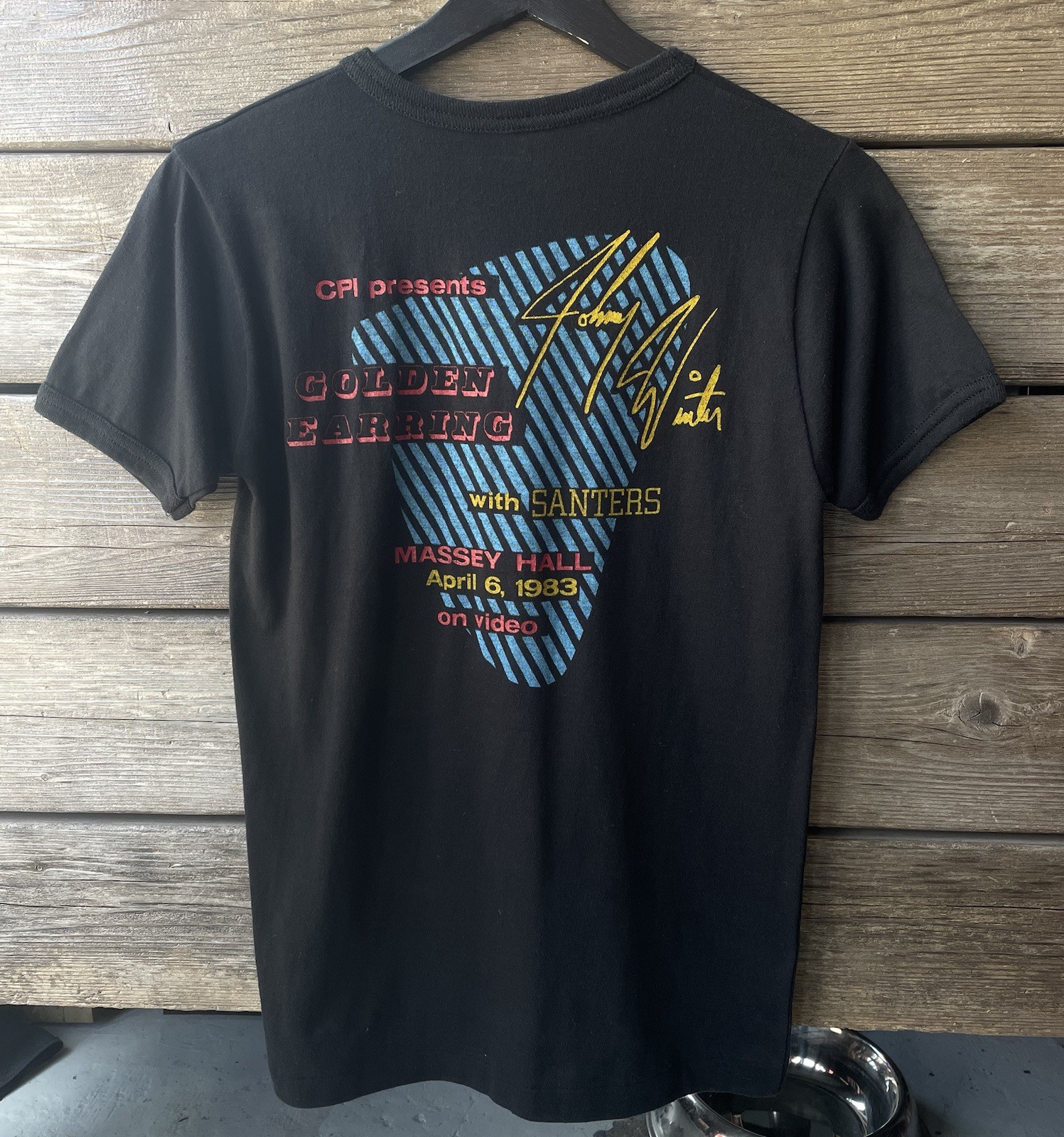 Vintage 1980s Johnny Winter Tour Massey Hall Small Tshirt 1985 Rock Band Tee gallery