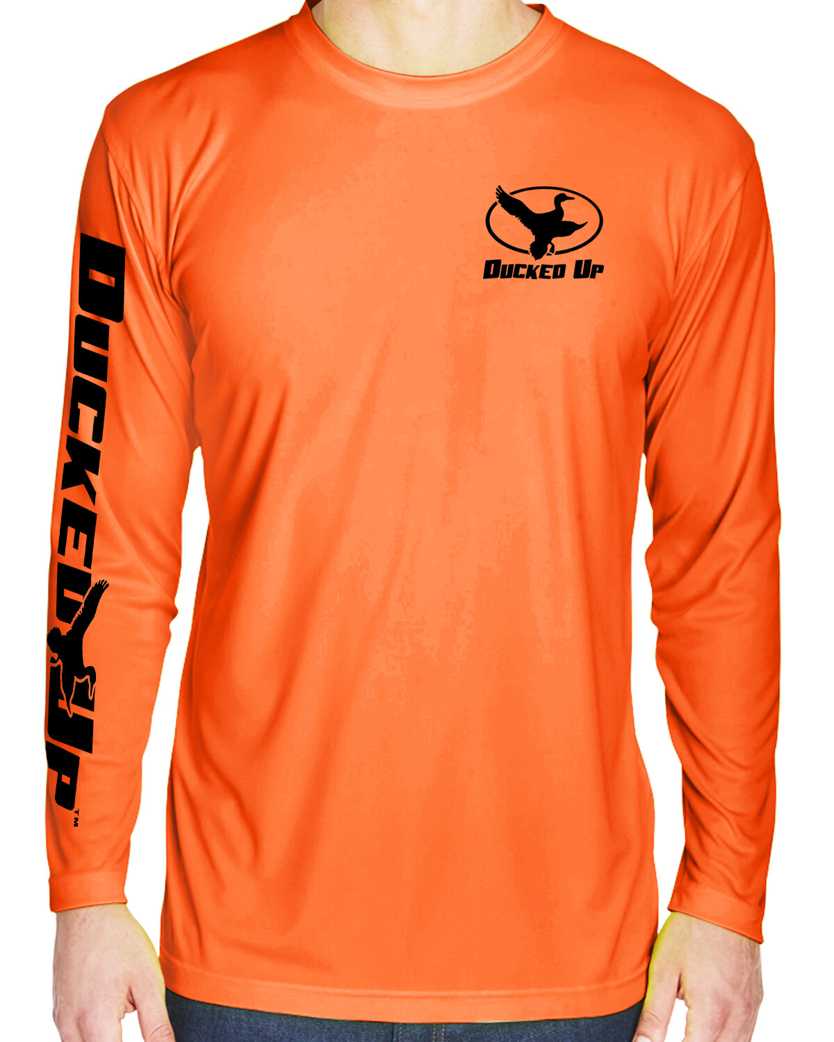 Ducked Up Duck hunting microfiber long sleeve t shirt 30+ uv moisture wicking gallery