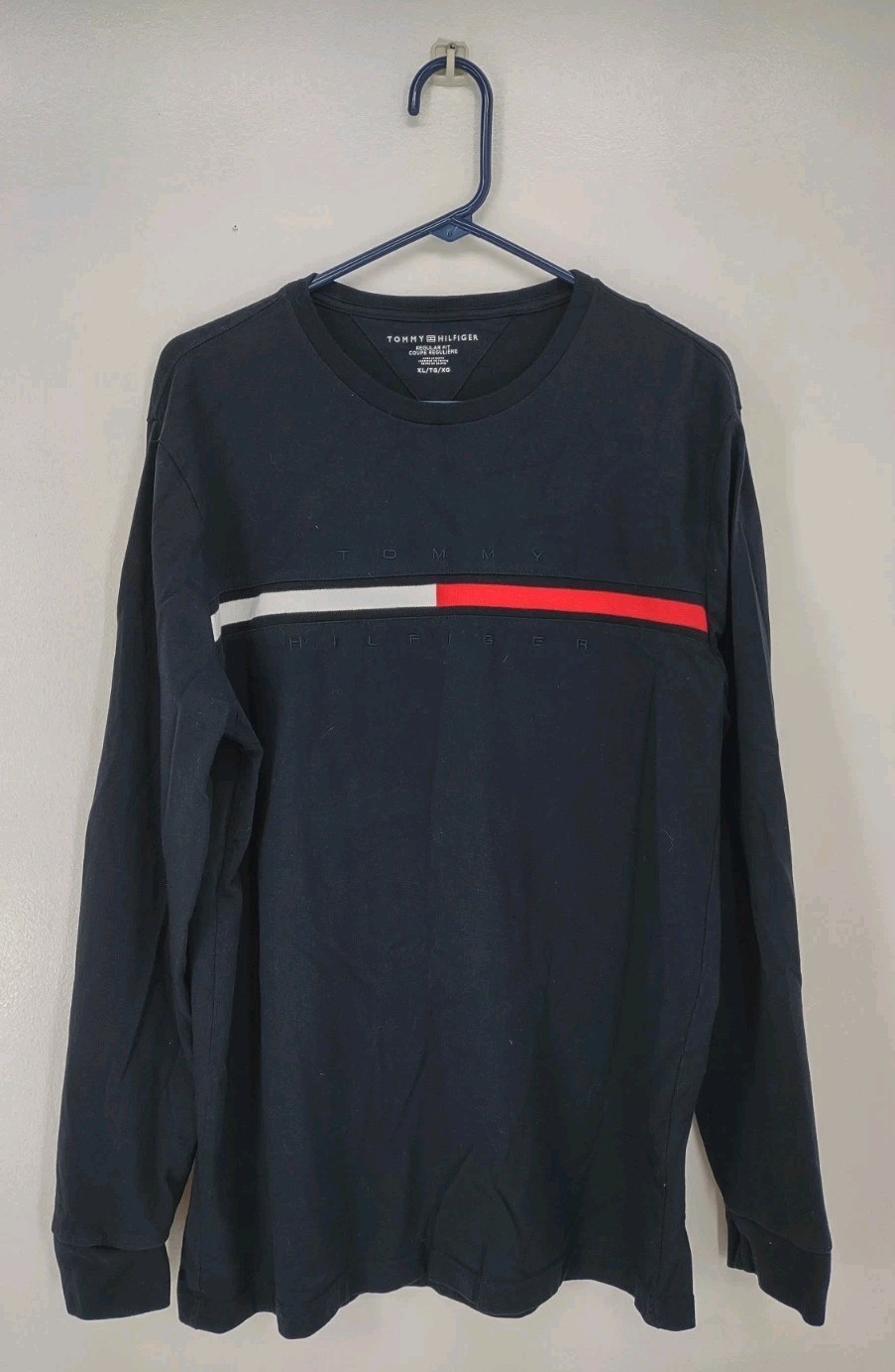 Tommy Hilfiger Regular Fit Pullover Shirt Men’s Size XL Long Sleeve Cotton