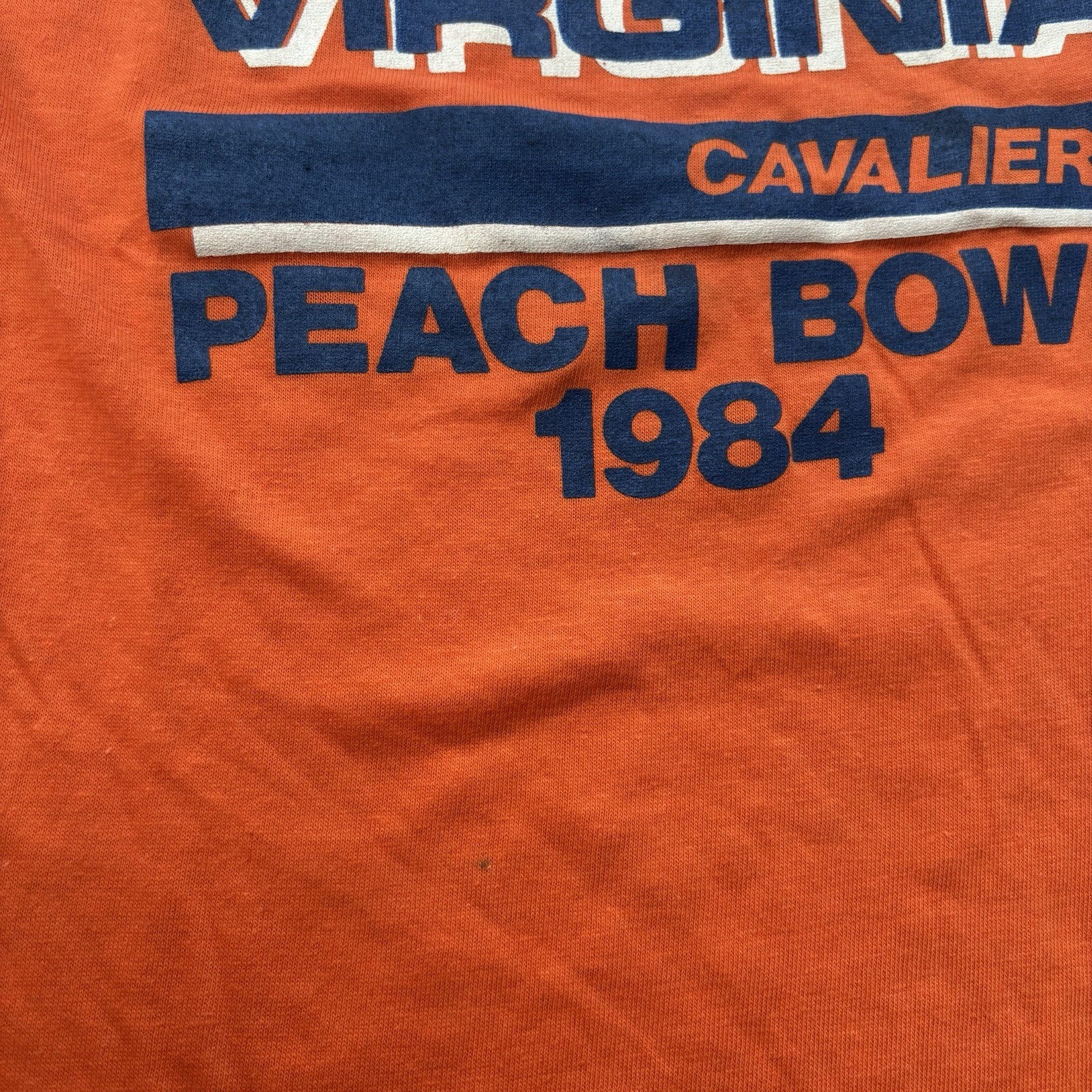 Vintage 1984 University Of Virginia Cavaliers Peach Bowl Football Medium Fits Sm gallery