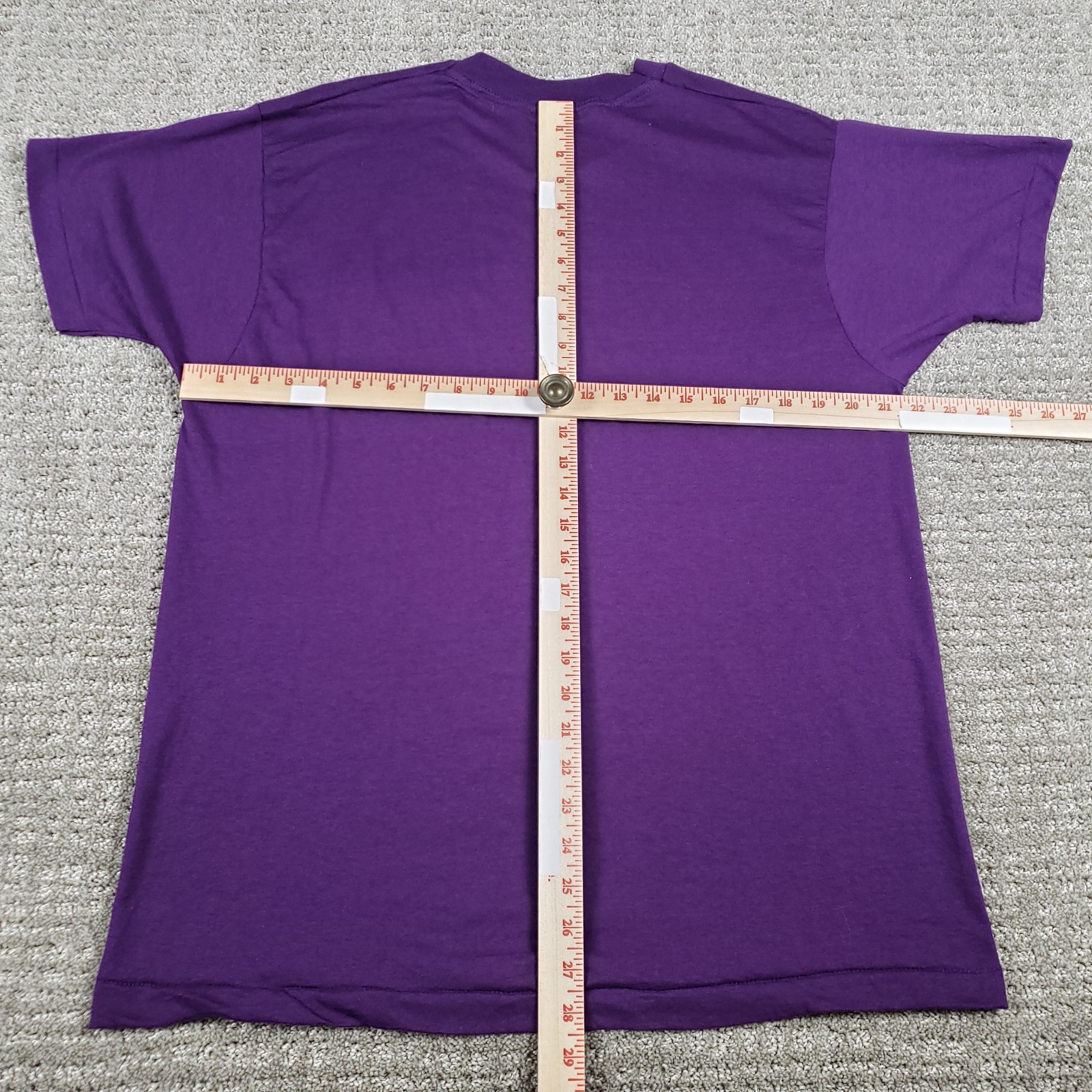 Vtg 90s Fruit of the Loom Shirt XXL Purple USA Made Single Stitch Pocket Tee NOS gallery