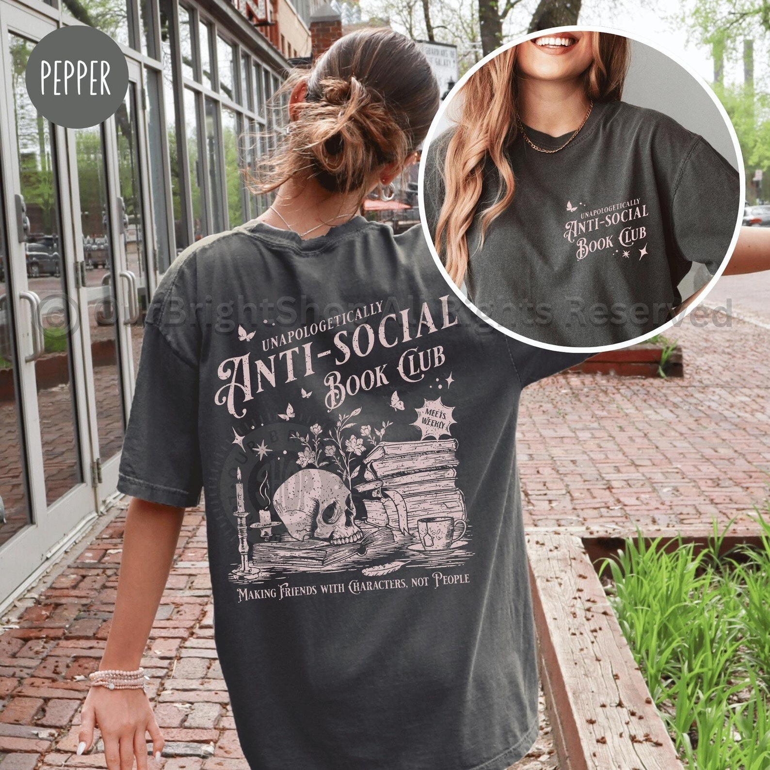 Anti-Social Book Club Comfort Colors Shirt Bookish Gift for Romance Readers gallery