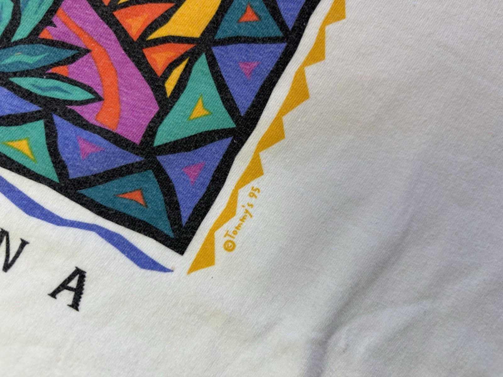 Vintage Sedona Arizona Shirt Mens Large White Cactus Art Tee Tommy’s 1995 gallery