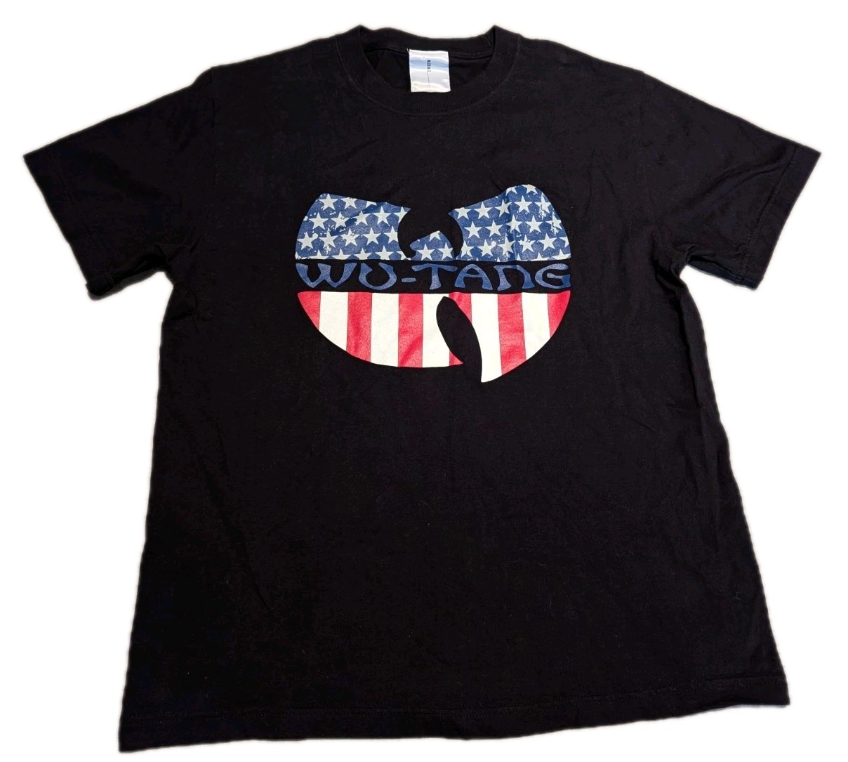 Wu-tang Clan Black Flag Logo Tee Shirt Black EUC Wu Tang Rap Music Band Tee Sz M