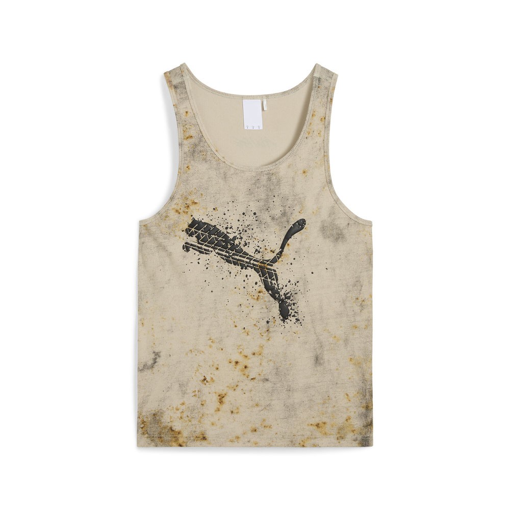 PUMA Asap Rocky X Graphic Crew Neck Tank Top Mens Beige Casual Athletic 627667