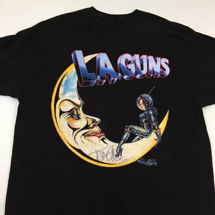 LA Guns 20s Man In The Moon T-shirt Black Unisex S-234XL E870.webp gallery