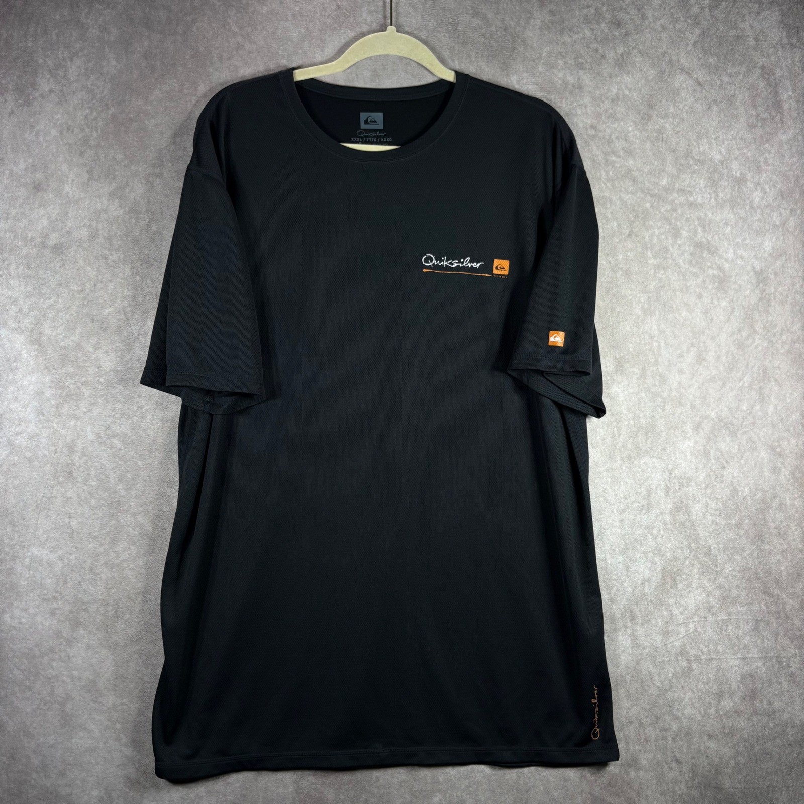Quiksilver T-Shirt Mens XXXL Black Waterman Performance Bamboo Charcoal Surfer