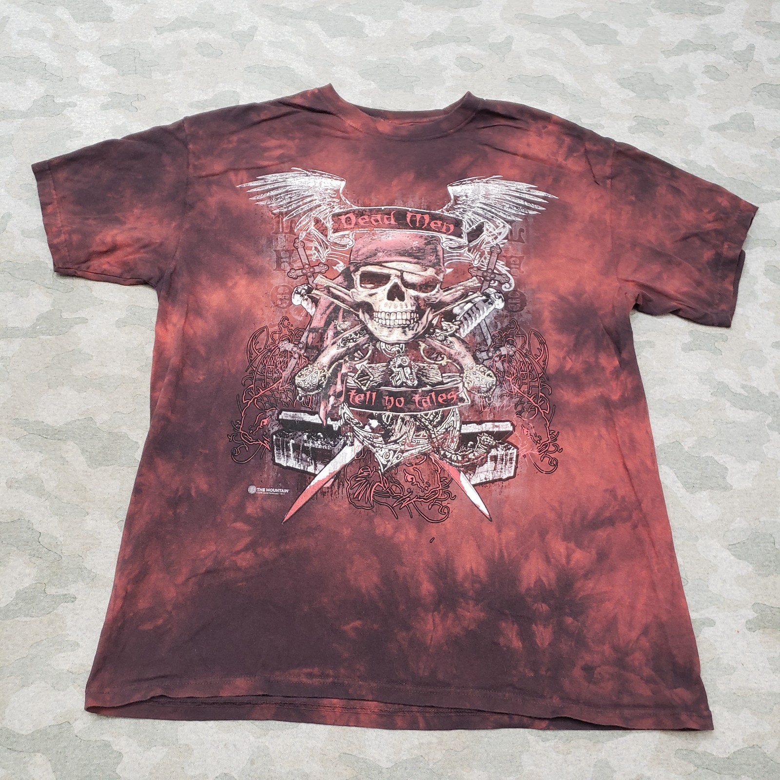 The Mountain Shirt Mens XL Red Short Sleeve Tie Dye