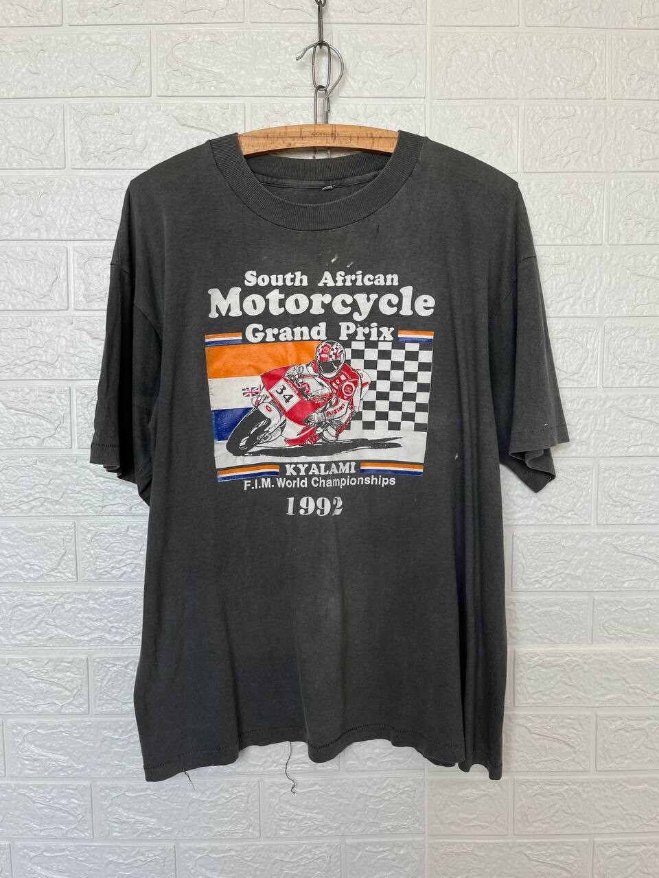 Vintage 1992 South African Motorcycle Grand Prix T-Shirt XL Kyalami FIM Schwantz gallery