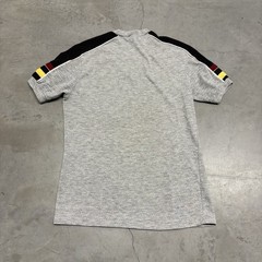 Vintage 80s Runner Up Size Small Short Sleeve See Through Mesh Gray Shirt