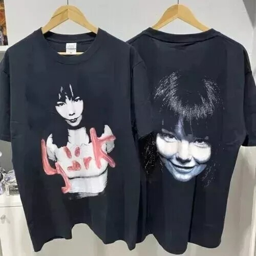 Bjork Album Shirt, Bjork Tour 2 Side Black Unisex Tshirt Men Women S-5XL