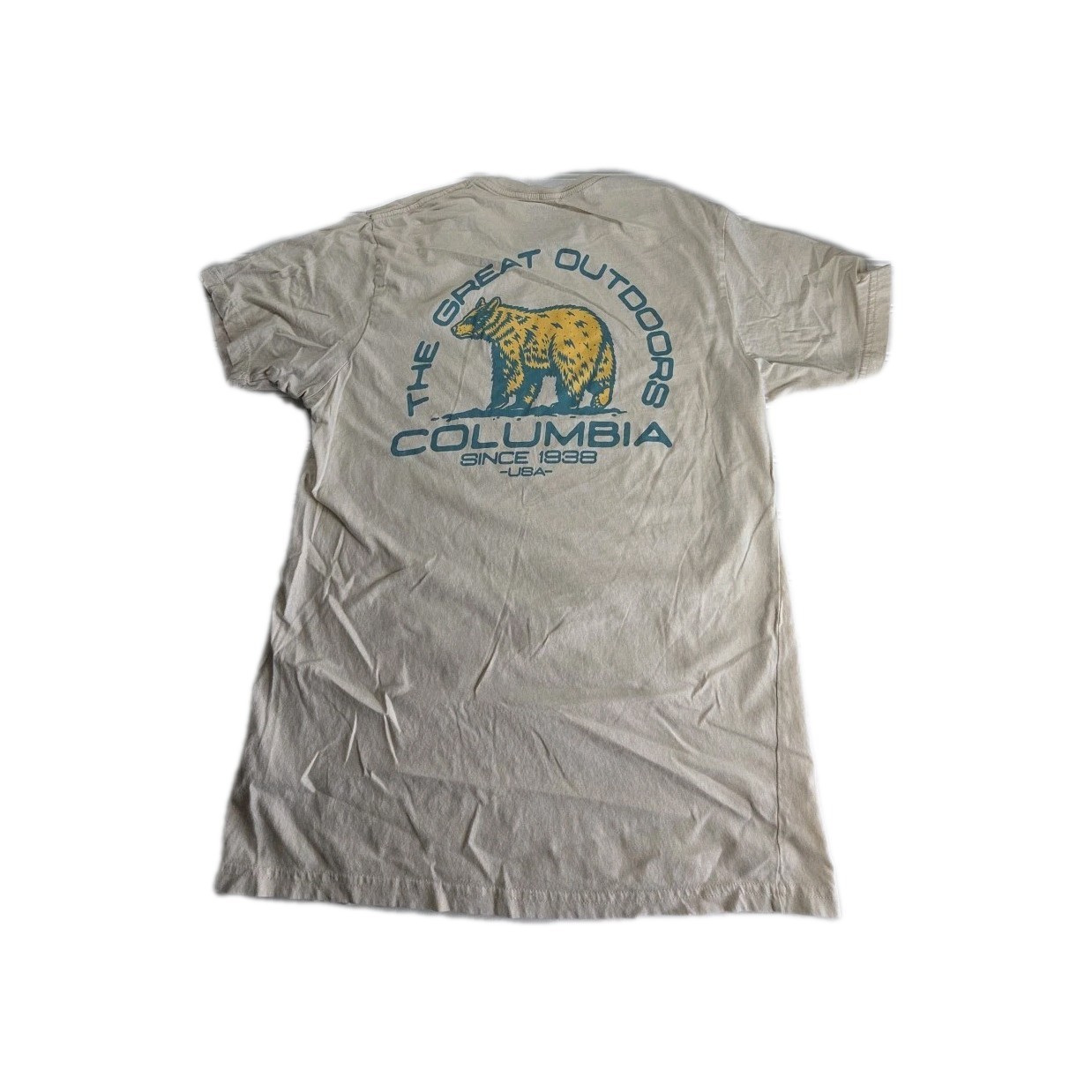 Columbia Men's Medium Short Sleeve Bear Graphic T-Shirt Black Outdoors Hiking gallery
