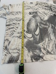KITH Marvel Spider-Man Graphic Print Crew Neck Short Sleeve T-Shirt Cream/Gray L