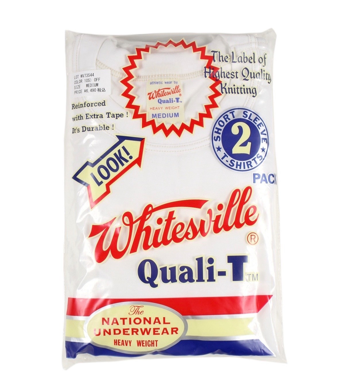 WHITESVILLE 2-PACK T-SHIRT - White, Black, Navy, Gray [ WV73544 ] Made in Japan gallery