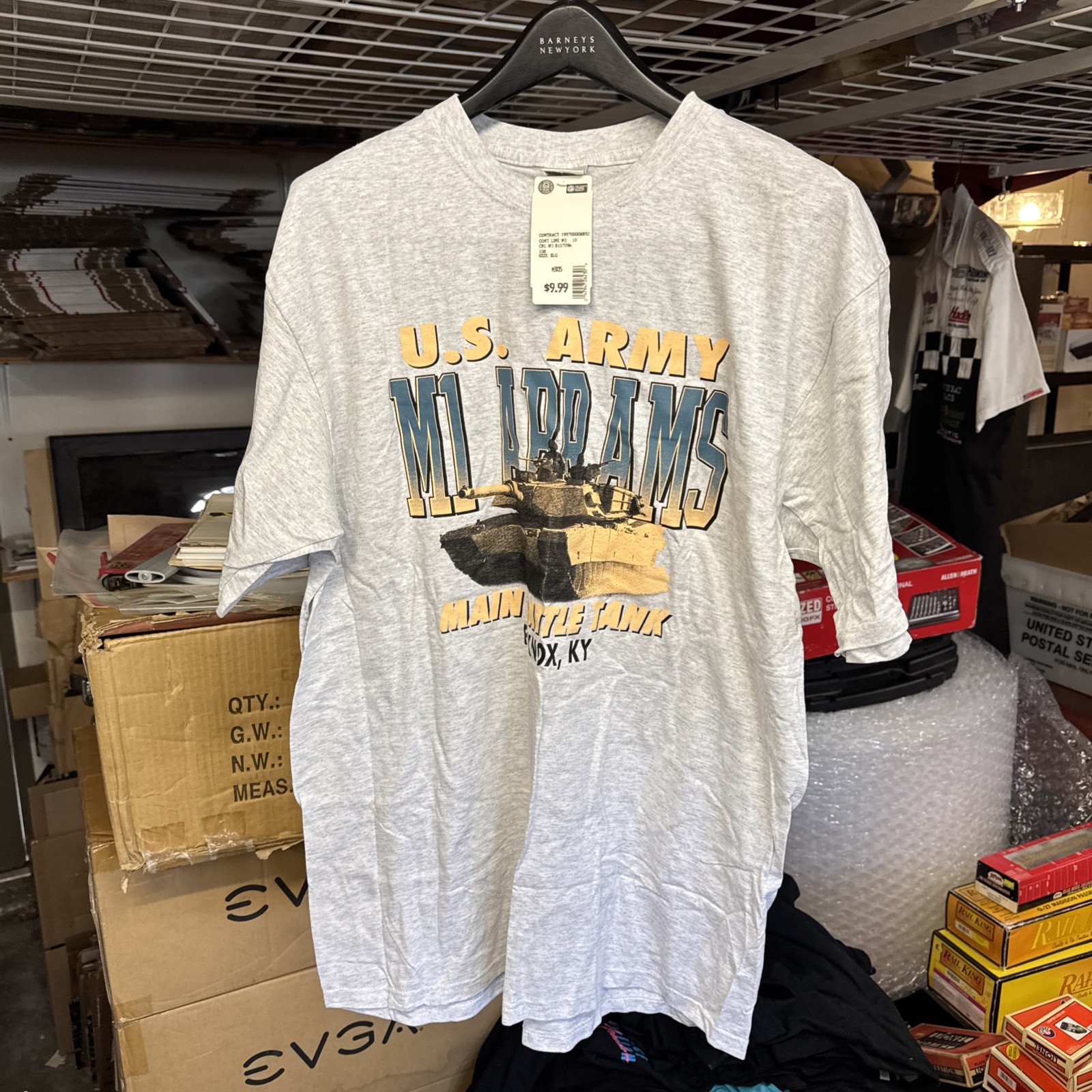 Vtg 90s M1 Abrams Tank Ft Knox Shirt XL US Army Military Biker US Army NWT gallery
