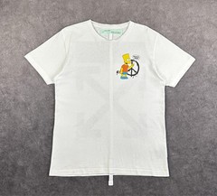 Off-White c/o Virgil Abloh The Simpsons Bart Peace Man T-Shirt White Size L SS19