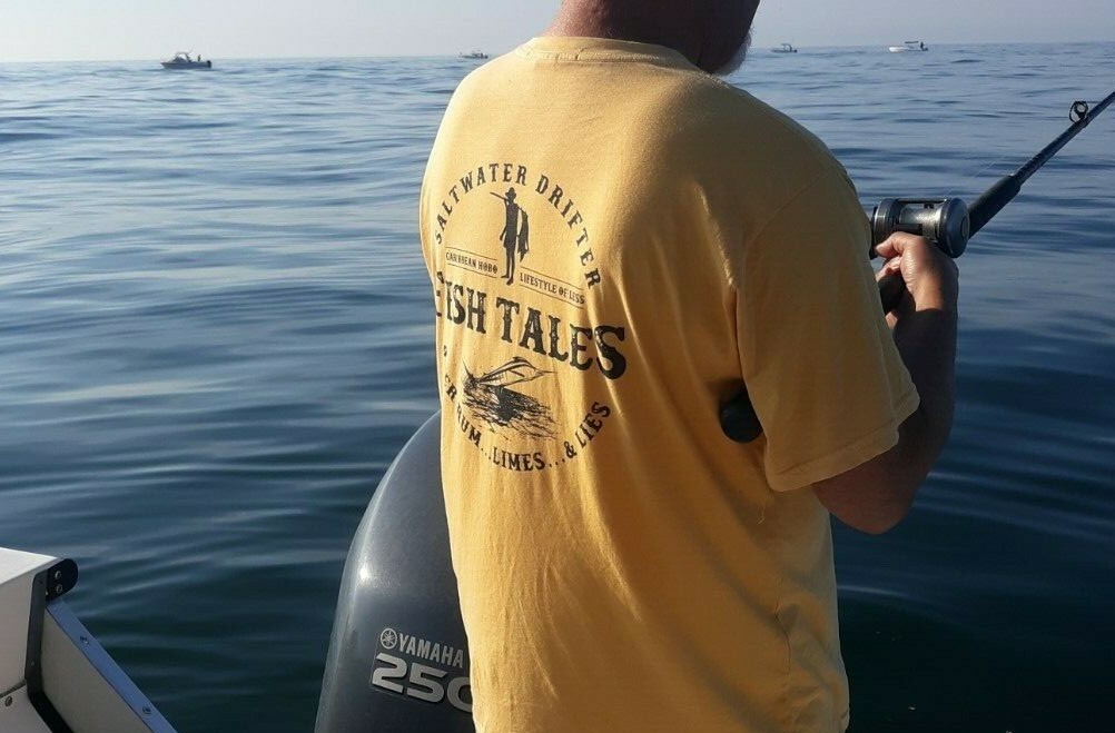 Caribbean Hobo Fish Tales T-shirt Saltwater Drifter Key West Havana ocean mustar gallery
