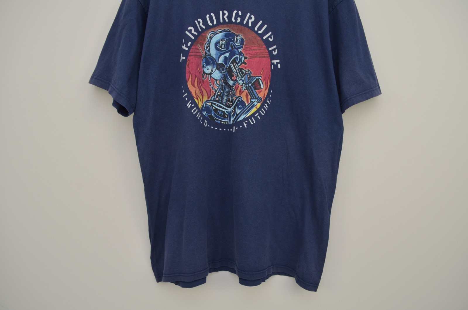 Vintage Terrorgruppe 1 World 0 Future Punk Rock Band Cotton T-Shirt Size XL gallery